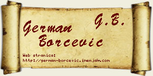 German Borčević vizit kartica
